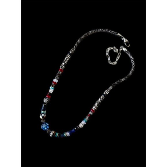 Brighton Soho Pure Silver Plate Crystal Necklace Multi Colors. - Picture 3 of 7
